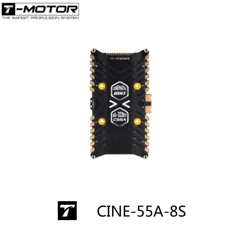 T-Motor F7 Pro Flight Controller - T-Motor CINE-55A-8S-BLHeli_32, ESC cinématique professionnel 8-en-1.