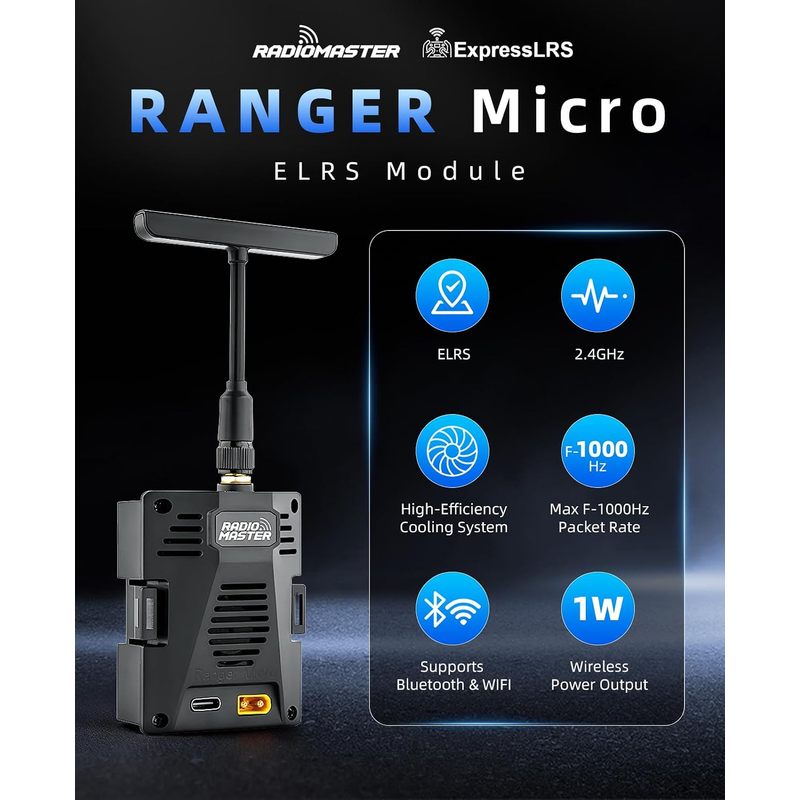 Module RadioMaster Ranger Micr - Radiomaster Ranger 2.4Ghz Elrs Module avis et prix